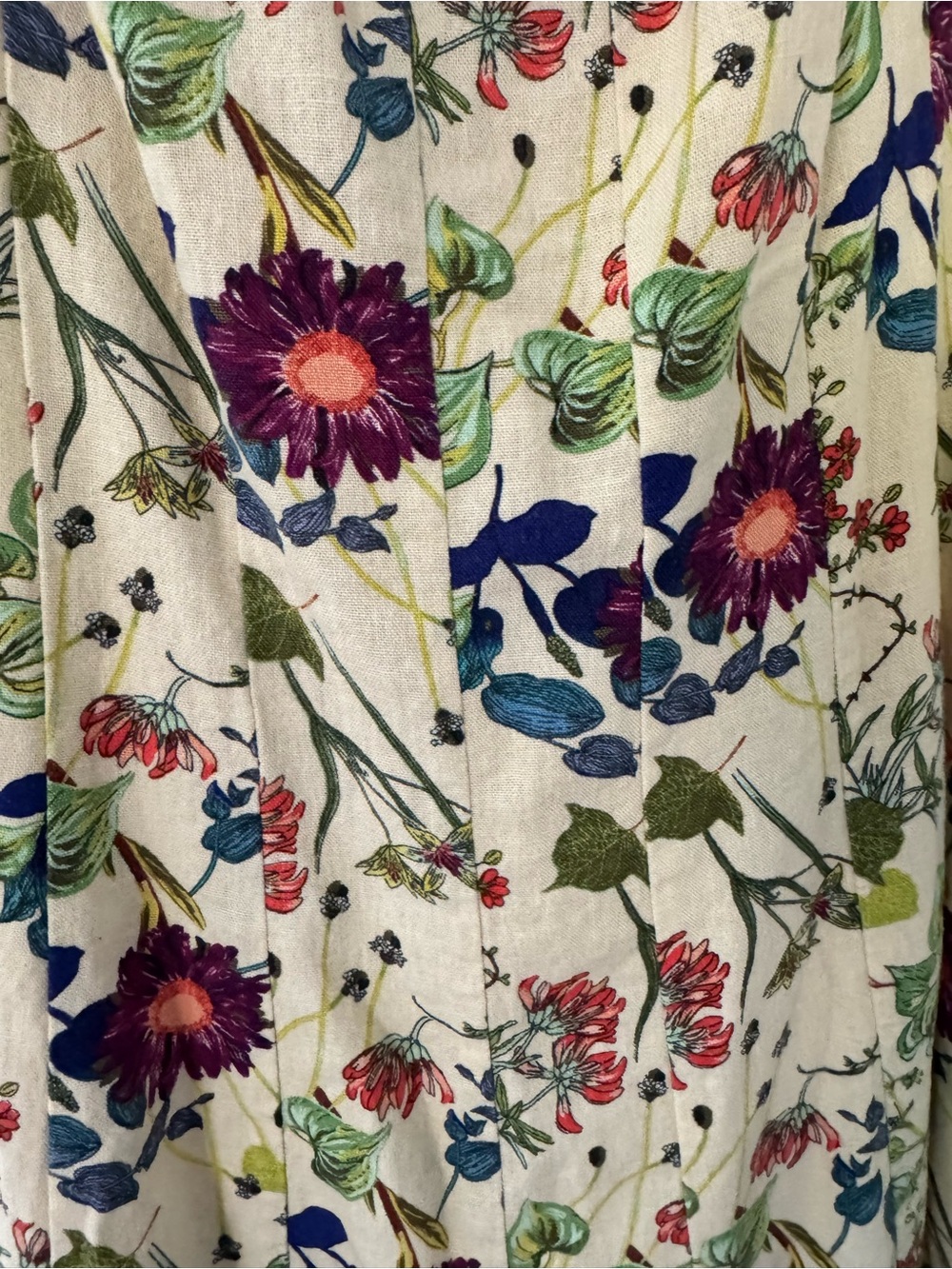 Christian Lacroix Cream Floral Midi Dress - Picture 3 of 5